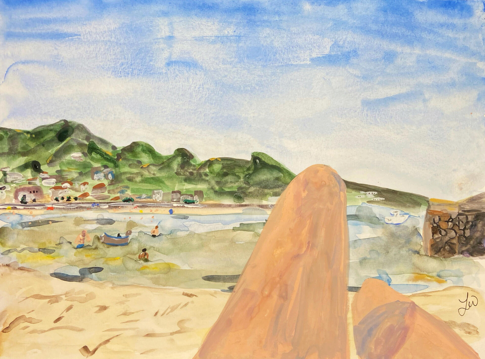 In Cefalu, with tubal ligation scars