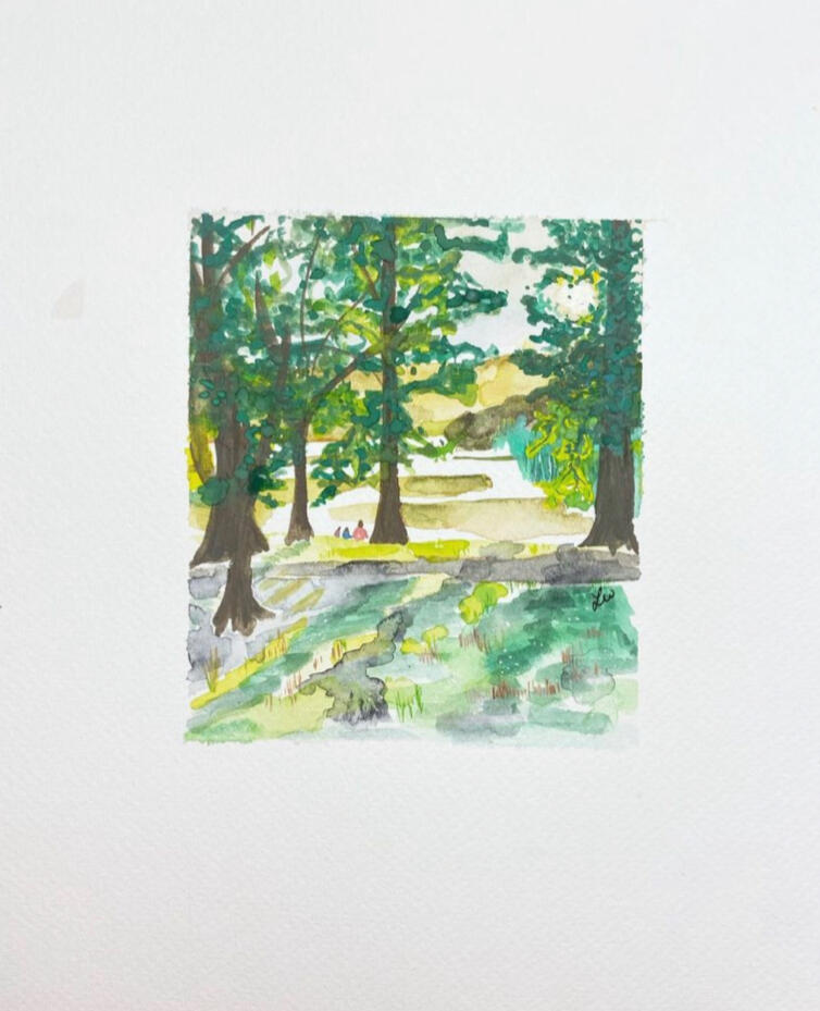 prospect park lake at golden hour